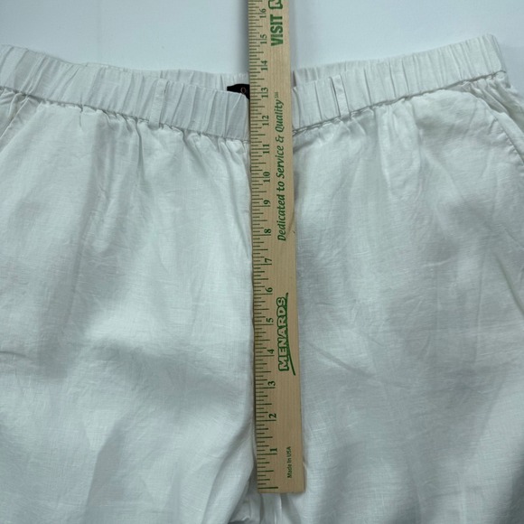 Quince Womens XL White 100% European Linen Wide Leg Breathable Natural Fibers - Picture 4 of 9